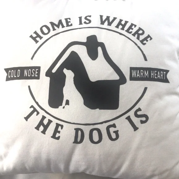‼️MOVING‼️ Throw Pillow with Dog House Design. 16” X 16”. Great condition. - Picture 2 of 4